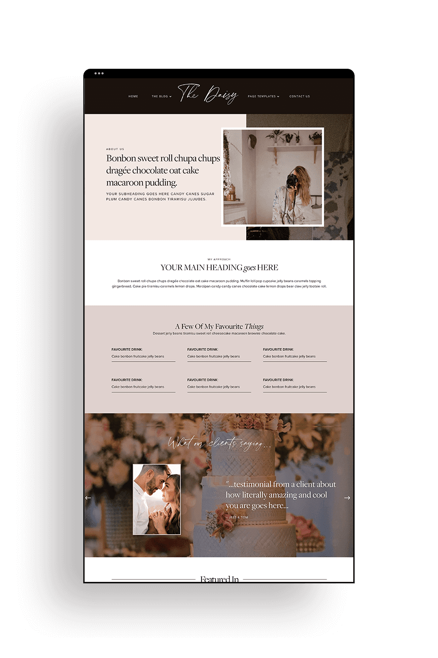 About Page Daisy Mockup