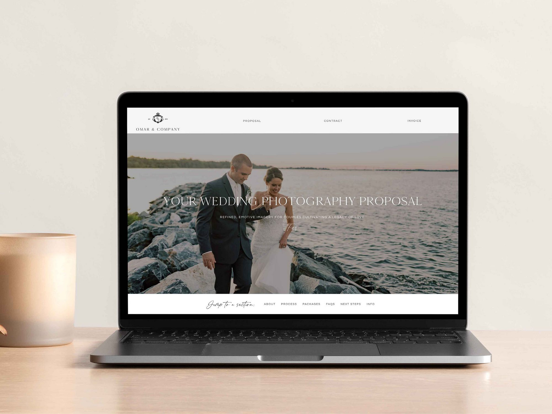 Dubsado Proposal Design For Wedding Photographer, Omar and Company